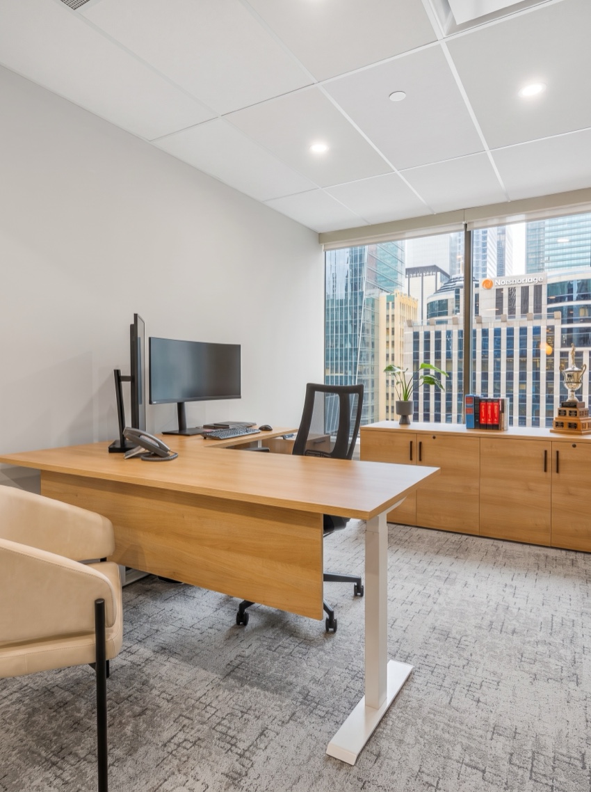 Custom sit-stand desk
