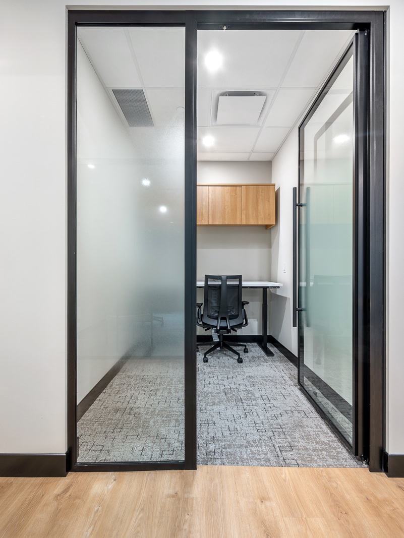 Task chair in private office